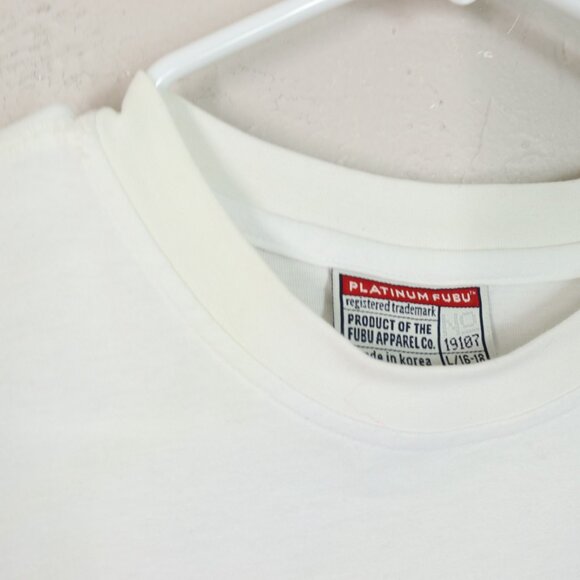 Platinum FUBU Russell of Fat Albert TShirt L 16/18 White Cotton Graphic Crewneck - Picture 9 of 16